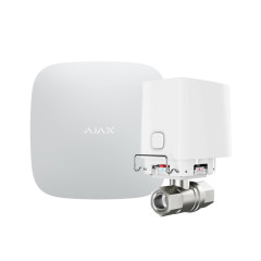 Комплект антипотоп Ajax: централь Hub2 (2G) + кран перекрытия воды WaterStop 3/4" (DN20), белый.
