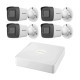 Комплект IP-відеонагляду на 4 камери Hikvision IP-Video Kit 4x2Mp (B): 4 циліндричні 2Mp відеокамери + 4-канальний 6Mp відеореєстратор