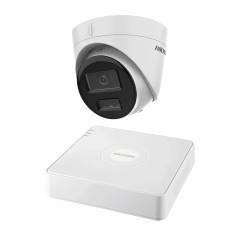 Комплект IP-видеонаблюдения на 1 камеру Hikvision IP-Video Kit 1x2Mp (T) Mic DualLight: 1 купольная 2Mp видеокамера + 4-канальный 6Mp видеорегистратор