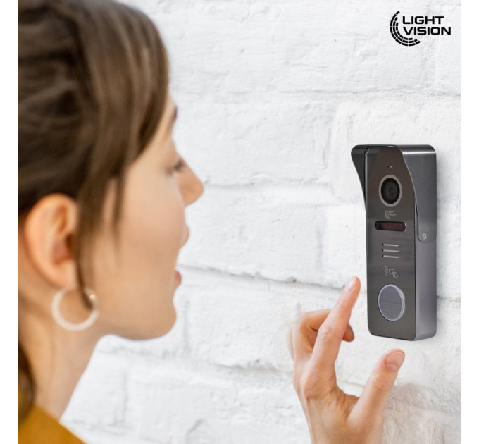 Комплект видеодомофона Light Vision: домофон 7" AMSTERDAM FHD Grey и видеопанель RIO FHD Grey