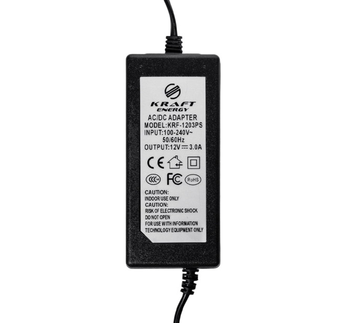 Блок живлення KRF-1203PS Kraft 12V/3A