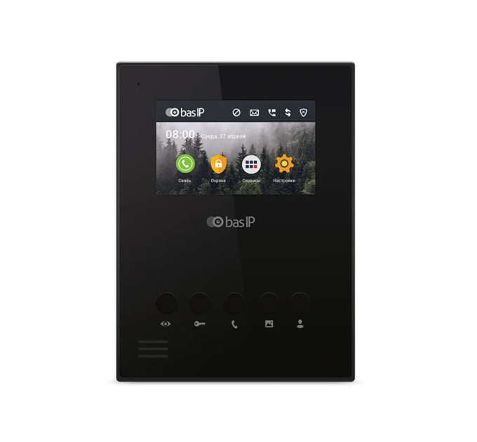 Відеодомофон AU-04LA Black BAS-IP