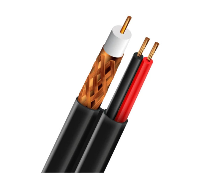 Кабель коаксиальный RG-59+2*0.5 CU 0.8mm Outdoor Trinix 305m