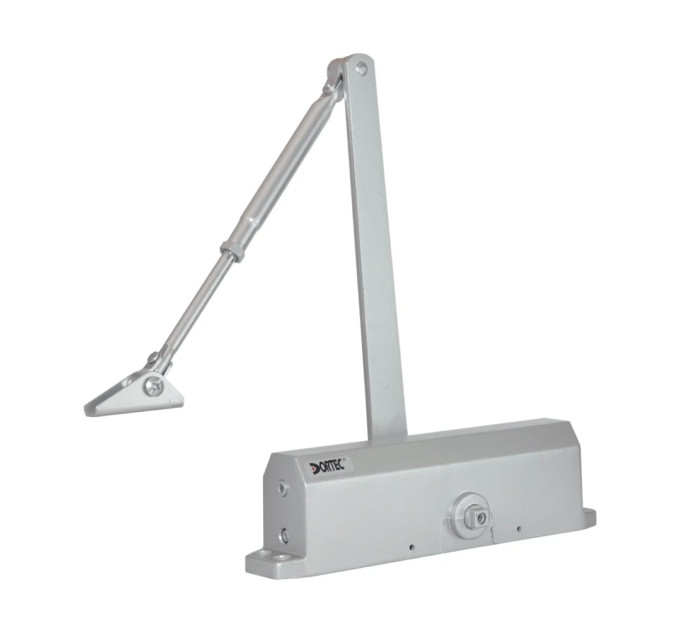 Дверной доводчик Dortec DT-516H Silver с фиксацией дверей в открытом положении