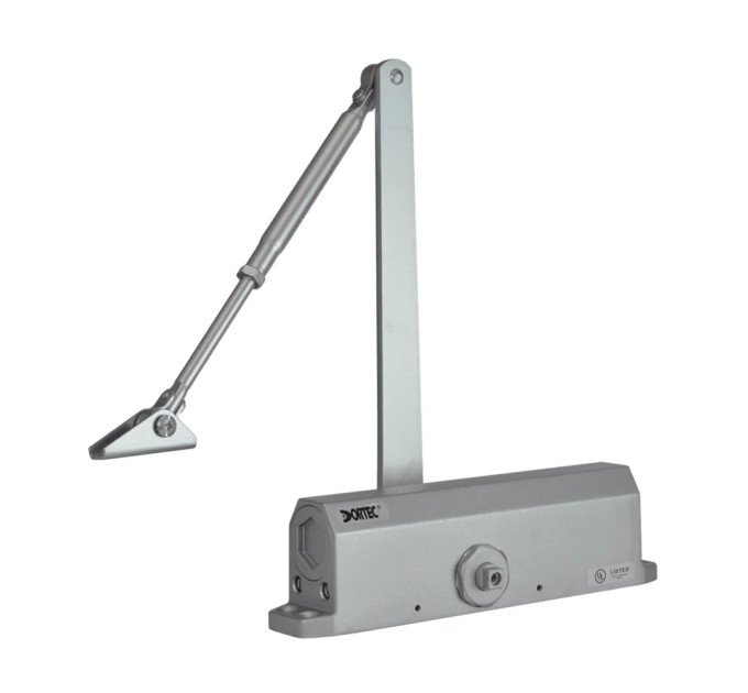 Дверний доводчик Dortec DT-536H Silver з фіксацією дверей у відчиненому положенні