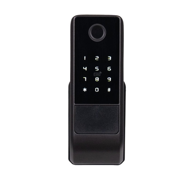 Замок биометрический автономный Trinix TRL-5202BT2FW Black с Bluetooth, считывателем отпечатков пальцев и карт Mifare
