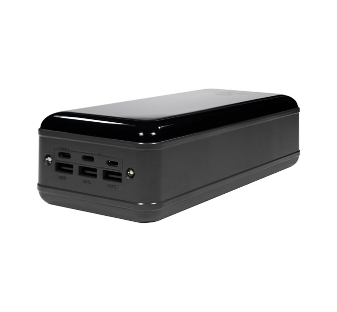 Повербанк 50000mAh Power Bank Kraft KPB-1650L Black 2 світлодіоди