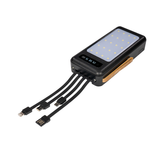 Повербанк 20000mAh Power Bank Kraft KPB-1120L Black LED-ліхтар