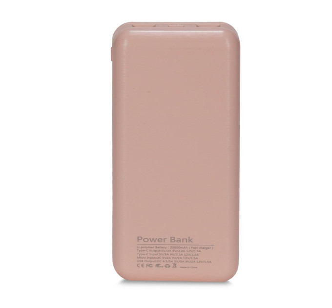 Повербанк 20000 mAh Power Bank Kraft KPB-2020FC Pink 22.5W QC3.0
