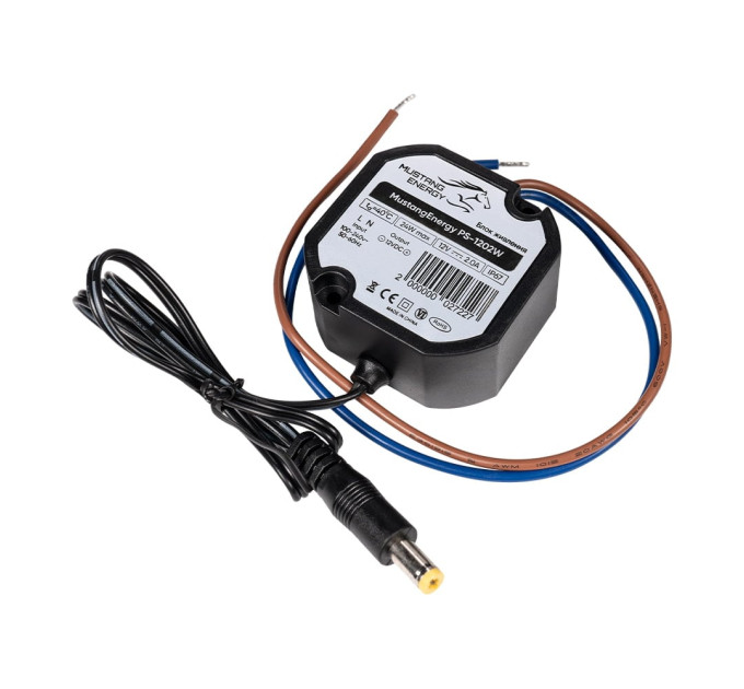 Блок живлення Mustang Energy PS-1202W 12V/2A вологозахищений IP67