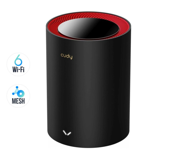 Маршрутизатор WiFi Mesh-система WiFi 6 2.5G Cudy M3000 Black (1-Pack) двухдиапазонный AX3000 Маршрутизатор WiFi Mesh-система WiFi 6 2.5G Cudy M3000 Black (1-Pack) двухдиапазонный AX3000
