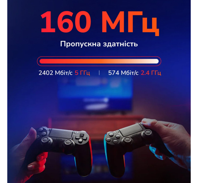 Маршрутизатор WiFi Mesh-система WiFi 6 2.5G Cudy M3000 Black (1-Pack) двухдиапазонный AX3000