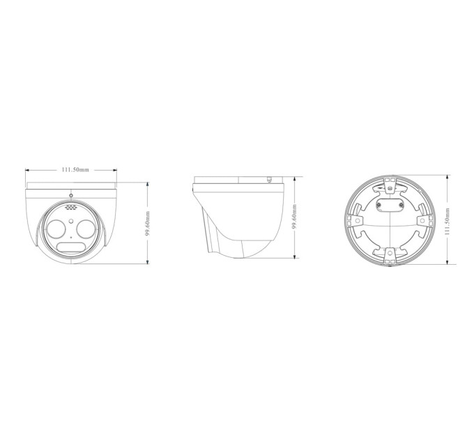 Тепловізійна IP-відеокамера TVT TD-5525E1-VT(3/PE) Thermal 256*192 f=3.2mm Optical 5Mp f=4mm