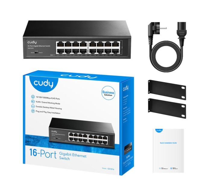 Коммутатор 16-портовый неуправляемый Cudy GS1016 гигабитный