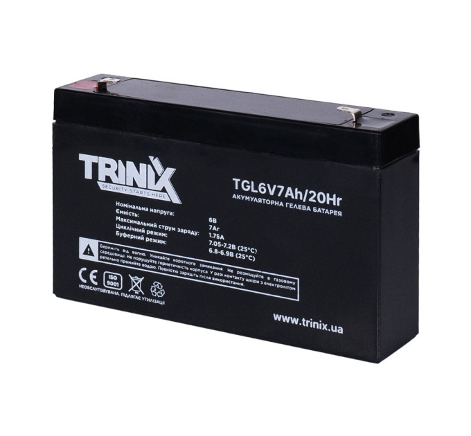 Акумуляторна батарея гелева 6В 7Аг Trinix TGL6V7Ah/20Hr GEL