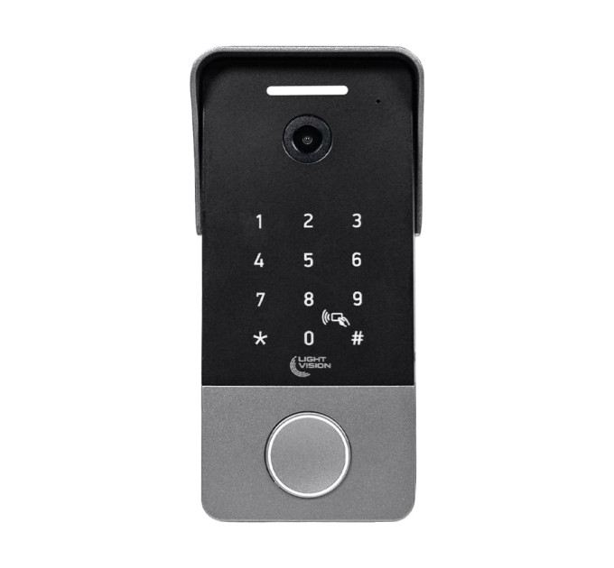 Відеопанель 2Mp Light Vision RIO FHD(KEY) Silver зі зчитувачем Mifare та клавіатурою