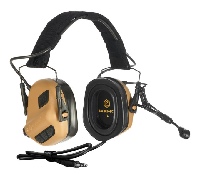 Активні захисні навушники Earmor M32 Plus (CB) Coyote Brown з гарнітурою