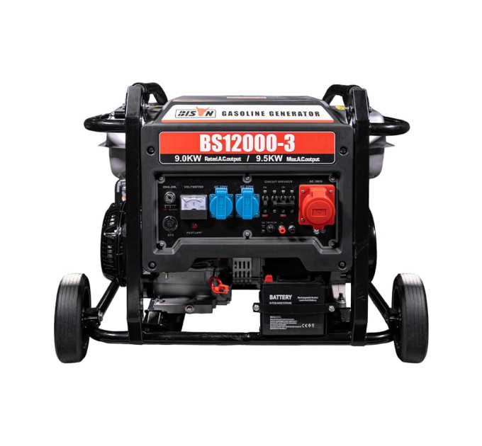 Генератор бензиновий трифазний 9 кВт Bison BS12000-3