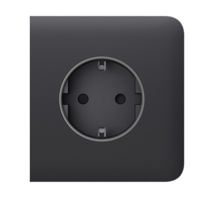 Фронтальна панель Ajax SideCover (basic) [type F] graphite/графіт для розетки Outlet (type F)