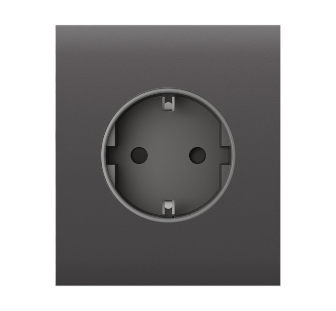 Фронтальная панель Ajax CenterCover (basic) [type F] grey/серая для розетки Outlet (type F)