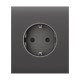 Фронтальная панель Ajax CenterCover (basic) [type F] grey/серая для розетки Outlet (type F)