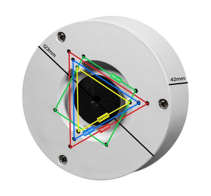 Монтажная коробка Light Vision VLC-09BXD(M), металл, 123*42 мм