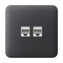 Фронтальна панель Ajax SoloCover (LAN) graphite/графіт для інтернет-розетки Outlet (LAN)