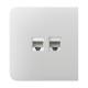 Фронтальна панель Ajax SideCover (LAN) white/біла для інтернет-розетки Outlet (LAN)