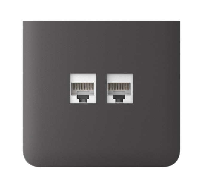 Фронтальная панель Ajax SideCover (LAN) vertical grey/серая для интернет-розетки Outlet (LAN)