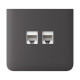 Фронтальная панель Ajax SideCover (LAN) vertical grey/серая для интернет-розетки Outlet (LAN)
