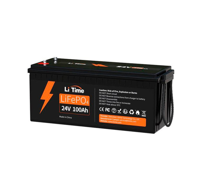 Аккумуляторная батарея литий-железо-фосфатная 25.6В 100А*ч LiTime LiFePO4 LT24V100 Аккумуляторная батарея литий-железо-фосфатная 25.6В 100А*ч LiTime LiFePO4 LT24V100