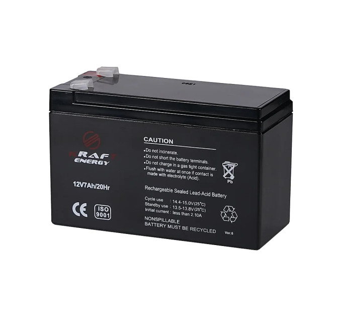 Аккумуляторная батарея 12В 7Ач Kraft 12V7Ah/20Hr F2 AGM свинцово-кислотная Аккумуляторная батарея 12В 7Ач Kraft 12V7Ah/20Hr F2 AGM свинцово-кислотная