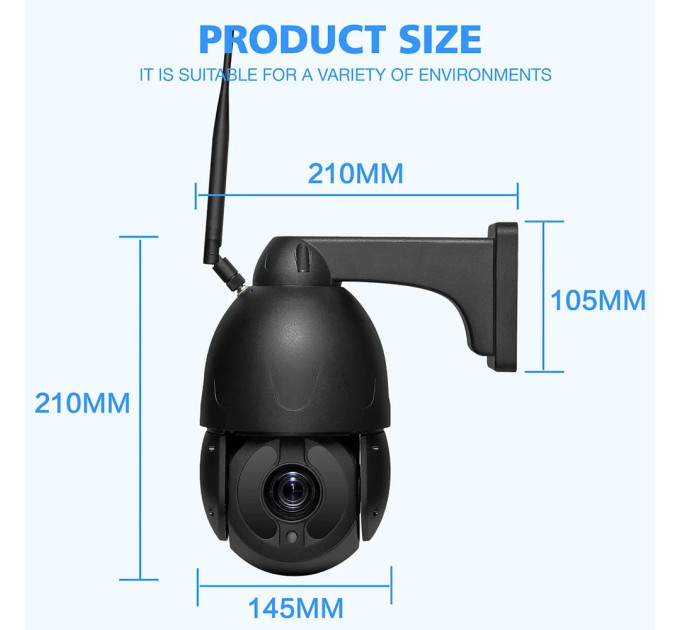 IP PTZ-відеокамера з 4G 2Mp Light Vision VLC-9192IG20Z Black f=4.7-94mm 20x