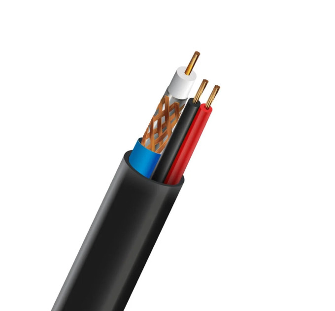 Кабель коаксиальный RG-59+2*0.5 CU 0.8mm Outdoor ОS-структура Trinix 305m Кабель коаксиальный RG-59+2*0.5 CU 0.8mm Outdoor ОS-структура Trinix 305m