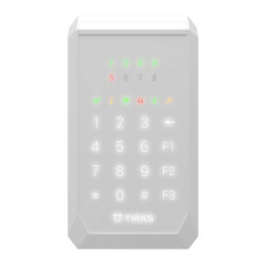 Клавіатура Tiras K-PAD8+ White на 8 індикаторів зон з вбудованим зчитувачем NFC/Mifare