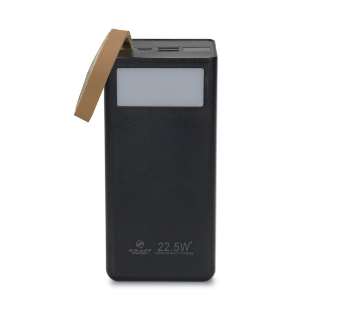 Повербанк 50000mAh Power Bank Kraft TPB-2350 Black 22.5W QC3.0 LED-фонарь