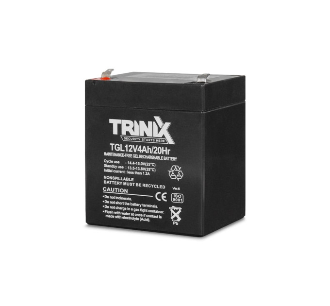 Акумуляторна батарея гелева 12В 4Аг Trinix TGL12V4Ah/20Hr GEL