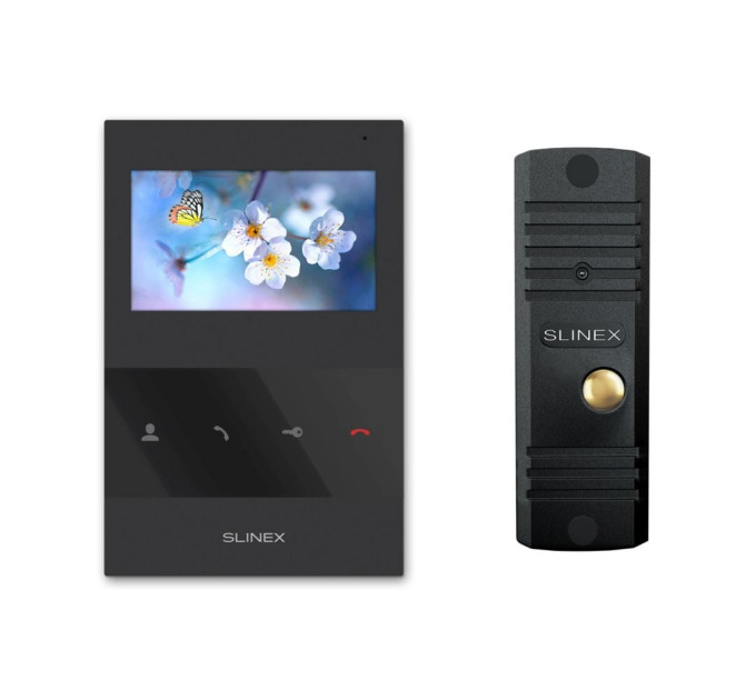Комплект відеодомофона Slinex SQ-04 Black + ML-16HD Black