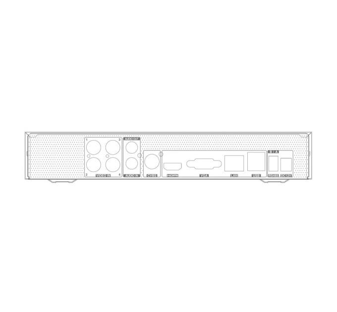 MHD-видеорегистратор 4-канальный 8Mp TVT TD-2104NS-HC-H