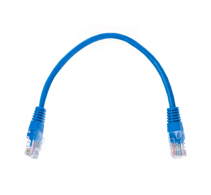 Патч-корд мережевий E-NET UTP, RJ-45, CAT.5/CAT.6, 0.5m