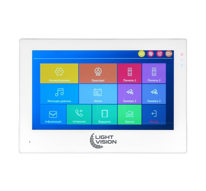 Відеодомофон 7" WiFi Tuya Light Vision SINGAPORE (AI) FHD White