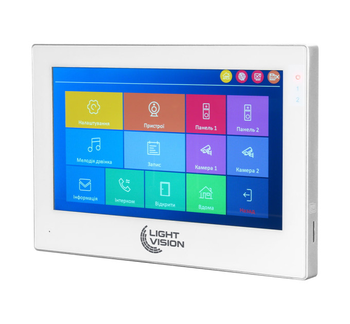 Відеодомофон 7" WiFi Tuya Light Vision SINGAPORE (AI) FHD White