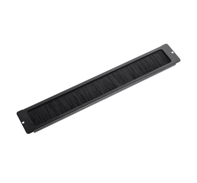 Кабельный ввод Trinix TRX-1U/CEB Black со щеткой для коммутационного шкафа 19"