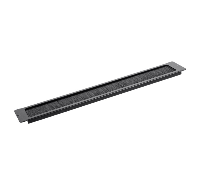 Кабельный ввод Trinix TRX-1U/CEB Black со щеткой для коммутационного шкафа 19"