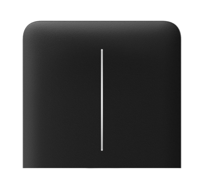 Кнопка Ajax SideButton (2-gang) vertical black/чорна для Ajax LightSwitch vertical