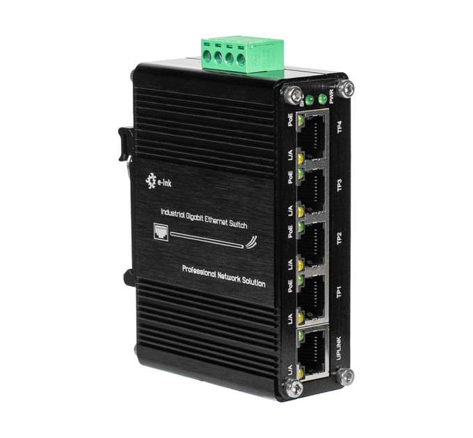 PoE-коммутатор 5-портовый E-LINK LNK-IMC005GP с 4 портами PoE