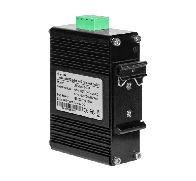 PoE-коммутатор 5-портовый E-LINK LNK-IMC005GP с 4 портами PoE