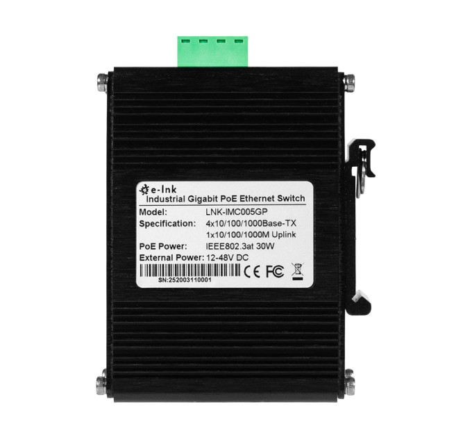 PoE-коммутатор 5-портовый E-LINK LNK-IMC005GP с 4 портами PoE