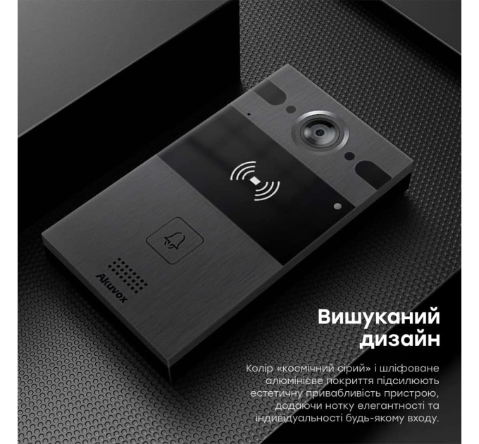 IP-відеопанель 4Mp Akuvox R25A SIP зі зчитувачем EM-Marine / Mifare / NFC