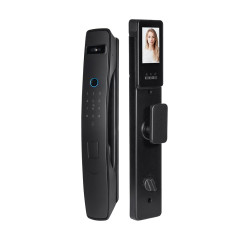 Замок биометрический автономный Trinix TRL-8803BTV Black L/R с Bluetooth и Wi-Fi, распознаванием лиц, ладоней, считывателем отпечатков пальцев и карт Mifare